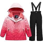 HOTIAN Boys Ski Jacket Snow Jacket Pants Suits Windproof Waterproof Winter Coats