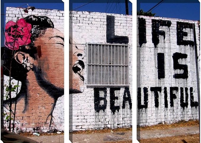 Life is Beautiful by Banksy (Reproduction