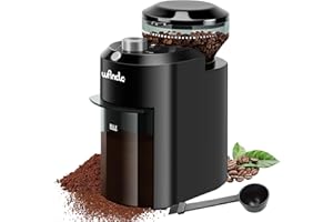 Wancle Electric Burr Coffee Grinder - Adjustable with 28 Precise Grind Settings for 12 Cups - Professional Coffee Bean Grinder (Plastic, Black+Grey)