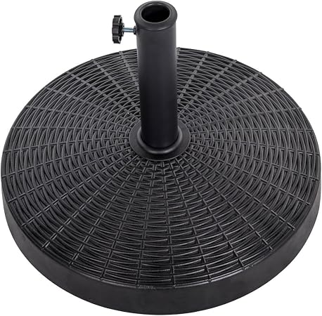 Amazon Com Sundale Outdoor 20 47 Bliss Wicker Resin Black Patio Umbrella Base Metal Heavy Duty Stand 50lbs Weight Garden Outdoor