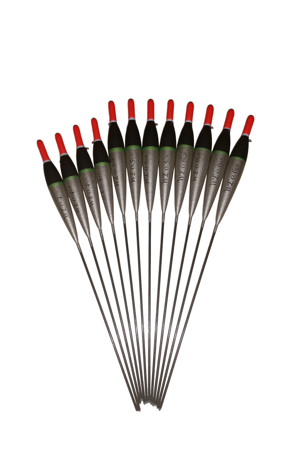 12 x Assorted Pole Floats (Pack 310R12)