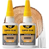 Wood Super Glue 60g, Thin Clear Liquid CA Glue for Woodworking Furniture | Wooden Crafts Carpenter Repair, Heavy Duty Superglue, Instant Fast and Strong Bond, High Strength Cyanoacrylate Adhesive