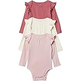 GAP baby-girls 3-pack Rib Long Sleeve Bodysuit