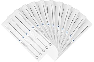 Wormhole 9RL Tattoo Needles 9 Round Liner #12 Standard Disposable & Sterilized Tattoo Lining Needles with Blue Dot - Box of 5