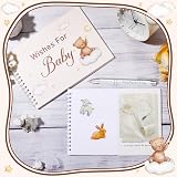 Tenare Baby Shower Guestbook with Pen Bear Theme Wishes for Baby 30 Sheets view 3