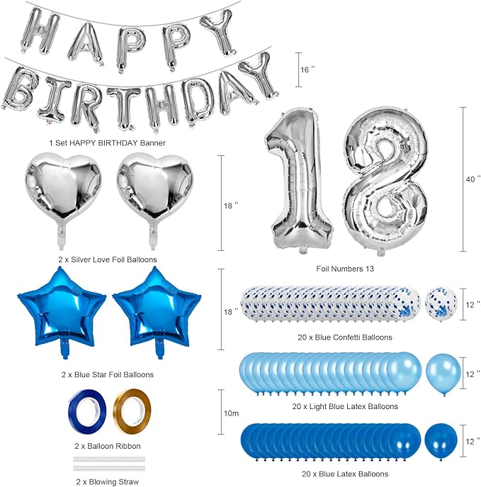 18eme Bon Anniversaire Ballons 18 Ans Anniversaire Deco 18th Birthday Decoration Anniversaire Ballon Helium Happy Birthday Banniere Noir Or Ballons Pour Hommes Femmes 18 Ans Fete Anniversaire Cuisine Et Maison Loisirs Creatifs