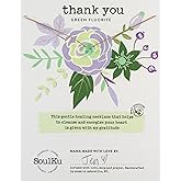 SoulKu Handcrafted Necklace, Empowerment Jewelry With Healing Crystal, Inspirational Jewelry For Women, Mom & Sister Gifts, 2" Extender With Lobster Clasp, 16" Nylon Cord