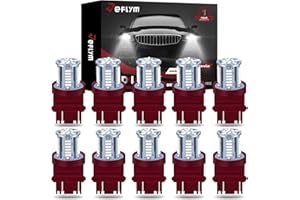 JEFLYM 3157 Red LED Bulbs,3056 3057 3156 3157 4157 4014 T25 39SMD 12VAC brake light bulbs, 360 Degree Lighting Angle Non-Polarity Car Bulbs for Tail Brake Lights