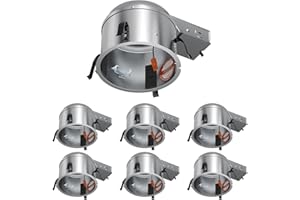 ANYHOME 6 Pack 6 Inch Remodel Recessed Housing,Recessed Lighting Housing,IC Rated & Air Tight, TP24 Connector, ETL Listed