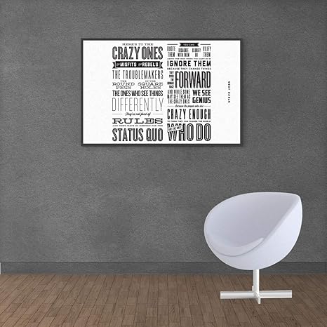 Inephos Steve Jobs Heres To The Crazy Ones Inspirational Poster