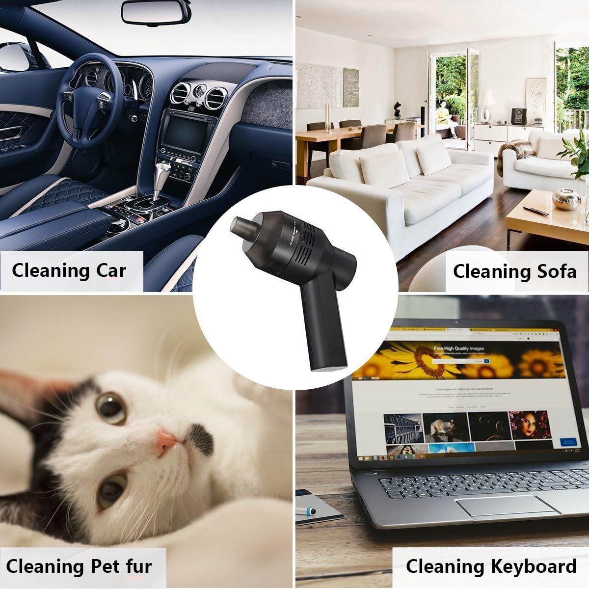 Keyboard Cleaner with Cleaning Gel, MECO Rechargeable Mini Vacuum Cordless Vacuum Desk Vacuum Cleaner, Best Cleaner for Cleaning Dust,Hairs,Crumbs,Scraps for Laptop,Piano,Computer,Car and Pet House: Electronics