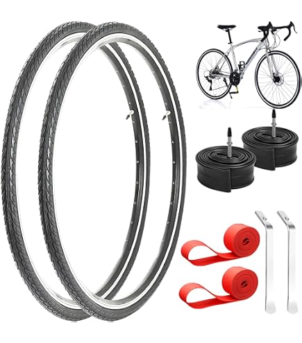 Bike Rim Replacement Complete Tire Tube Set 2 Pack 700x35c Bicycle Tire Replacement Kit ...