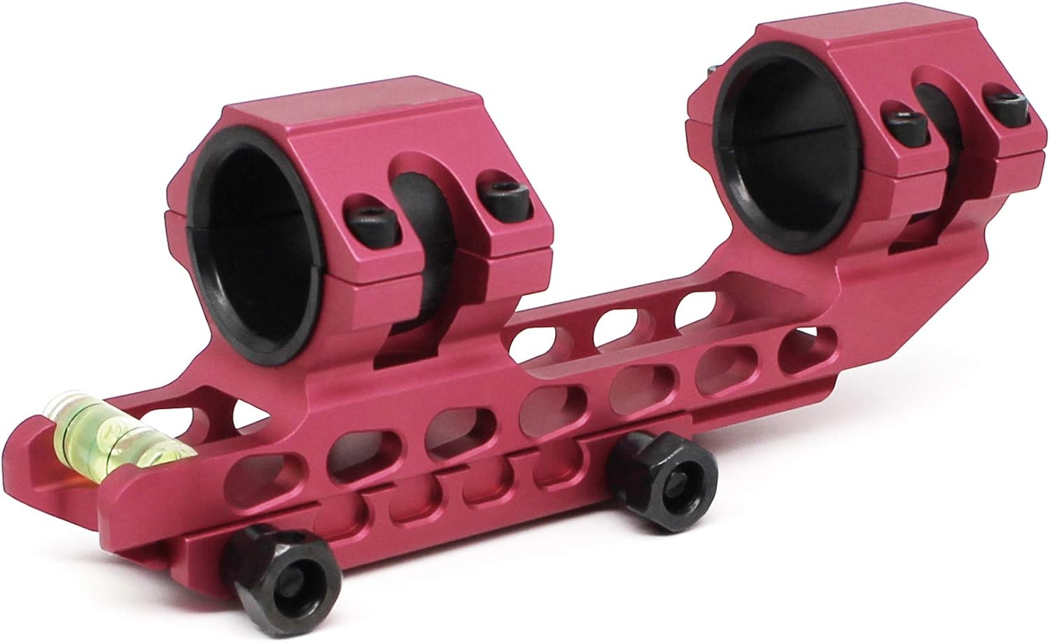 WestHunter Optics Offset Cantilever Picatinny Scope Mount, 1 in/30mm High Profile Precision One Piece Scope Dual Rings with Bubble Level, Red : Sports & Outdoors