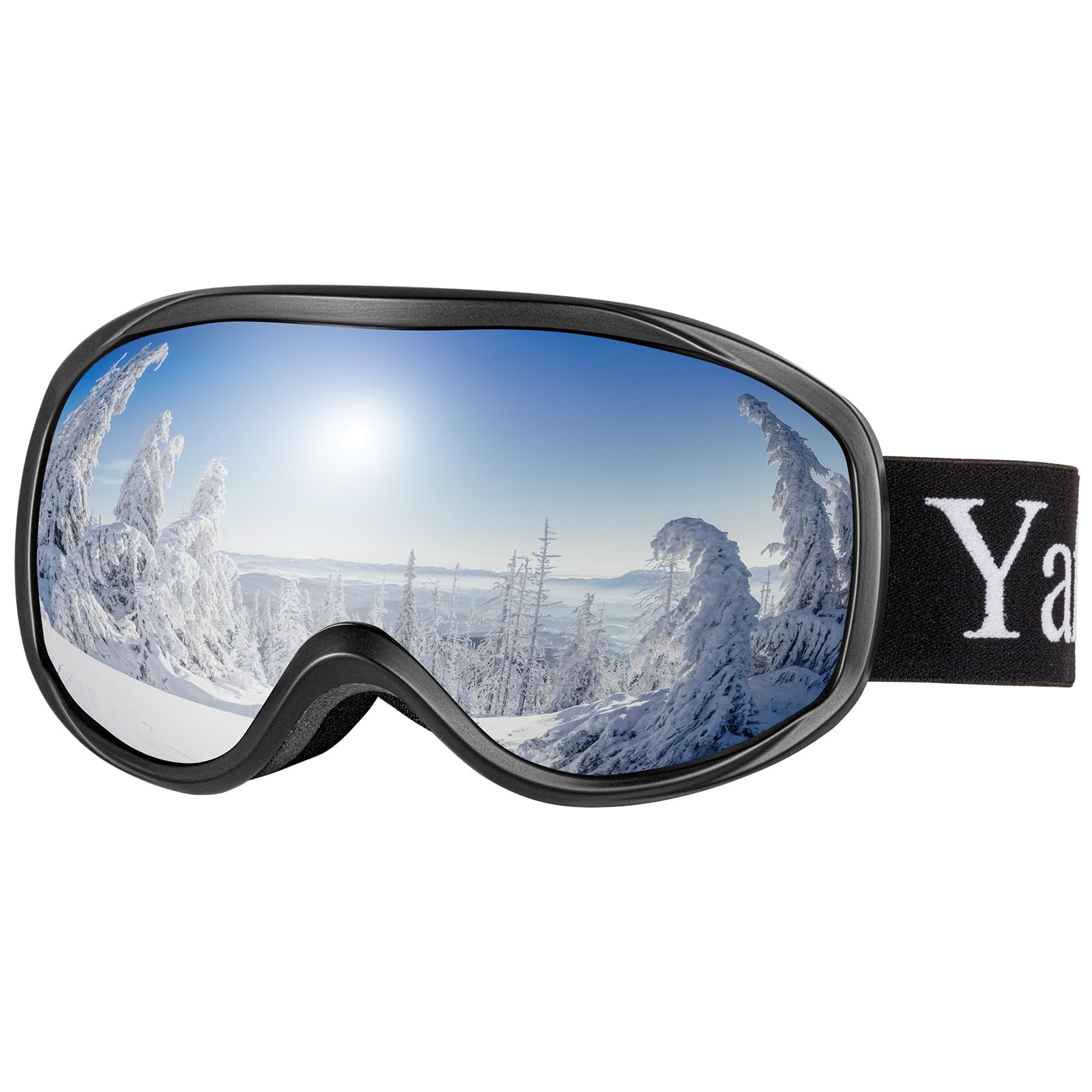 Yafaca Ski Goggles, Skiing Goggles for Men Women, Anti Fog Snowboard Goggles with Dual Lens, UV400 Protection and Helmet Compatible OTG Ski Glasses for Adult Youth