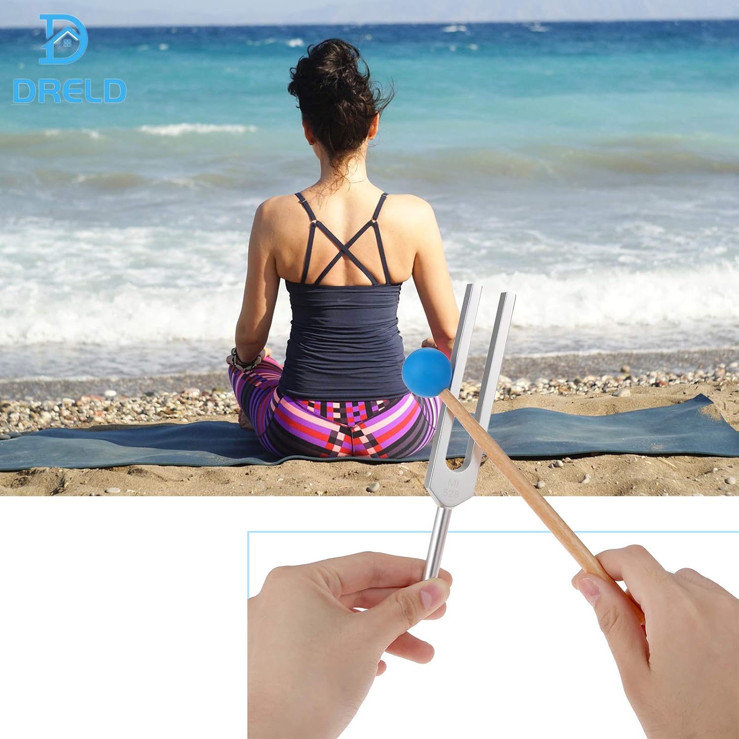 Dreld 9 Solfeggio Tuning Forks Kit, Healing Forks with Silicone Hammer and Bag for DNA Repair Healing Sound Therapy - Image 5