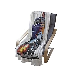 Ambesonne Race Car Throw Blanket, Illustration of a