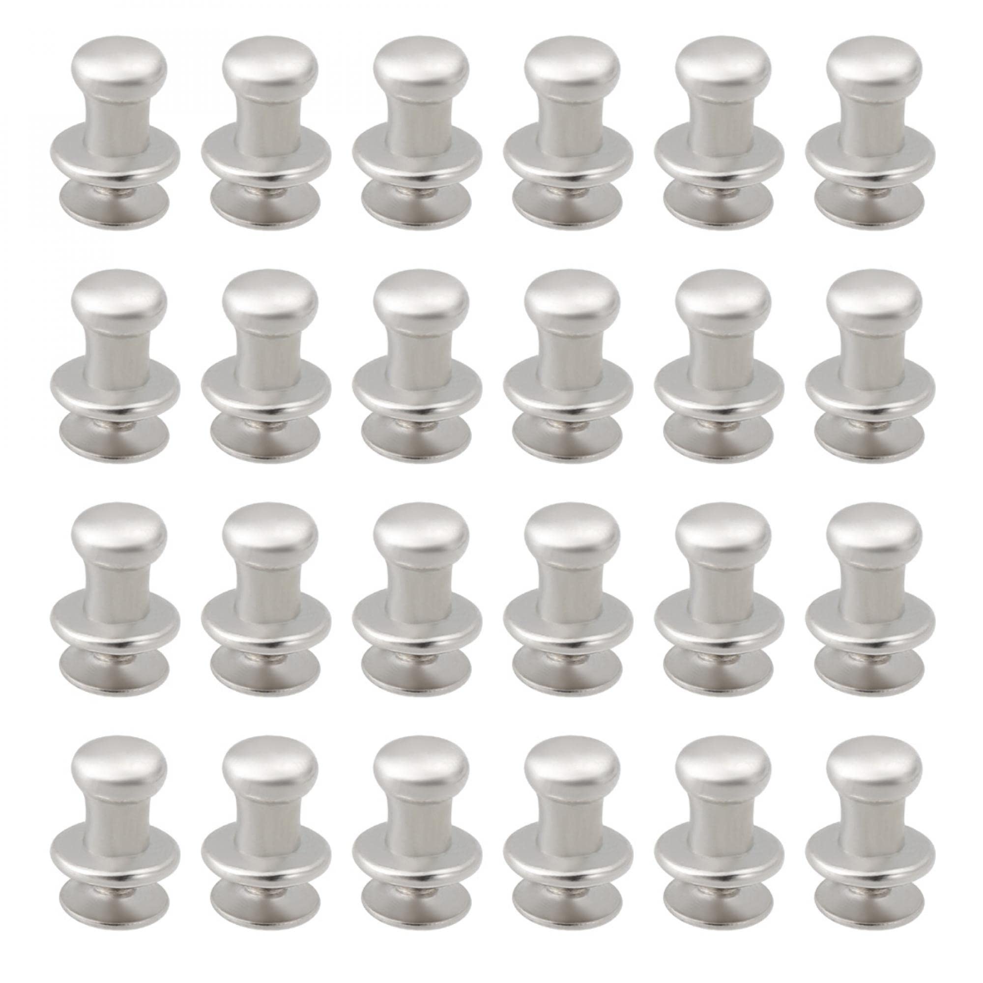 Sourcingmap 4mmx9mm Gift Box Single Hole Round Knobs Pull Handles Silvery 24 Pcs
