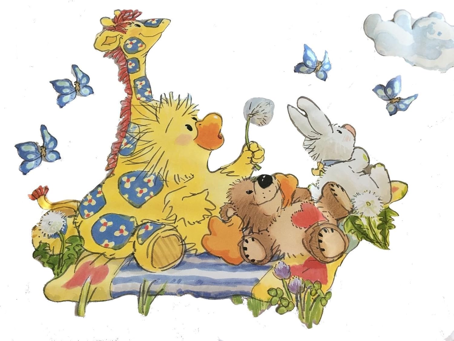 Little Suzy's Zoo Nursery Wall Mural Baby Animals