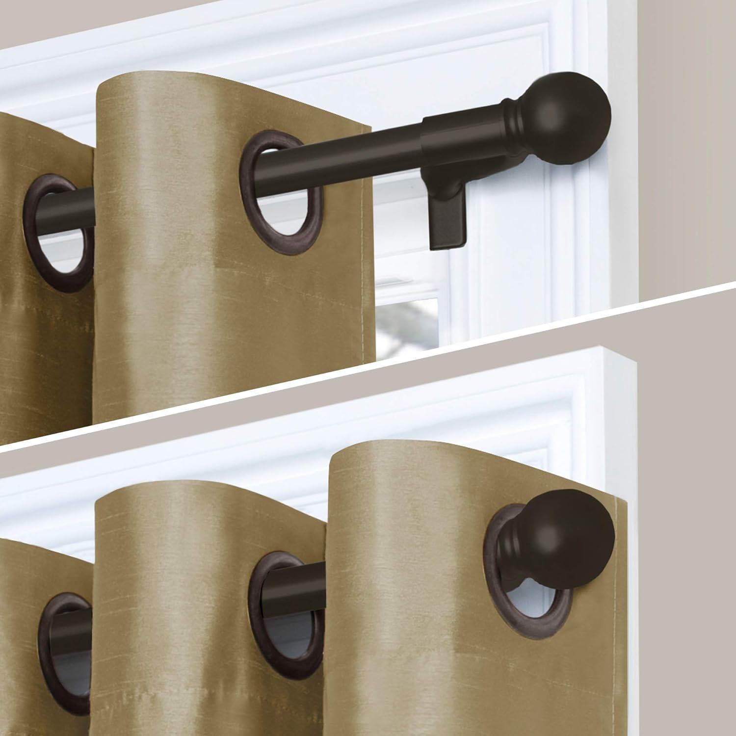 Maytex twist and shout Window rod, 28-48-Inch, Oil Rubbed Bronze: Home & Kitchen