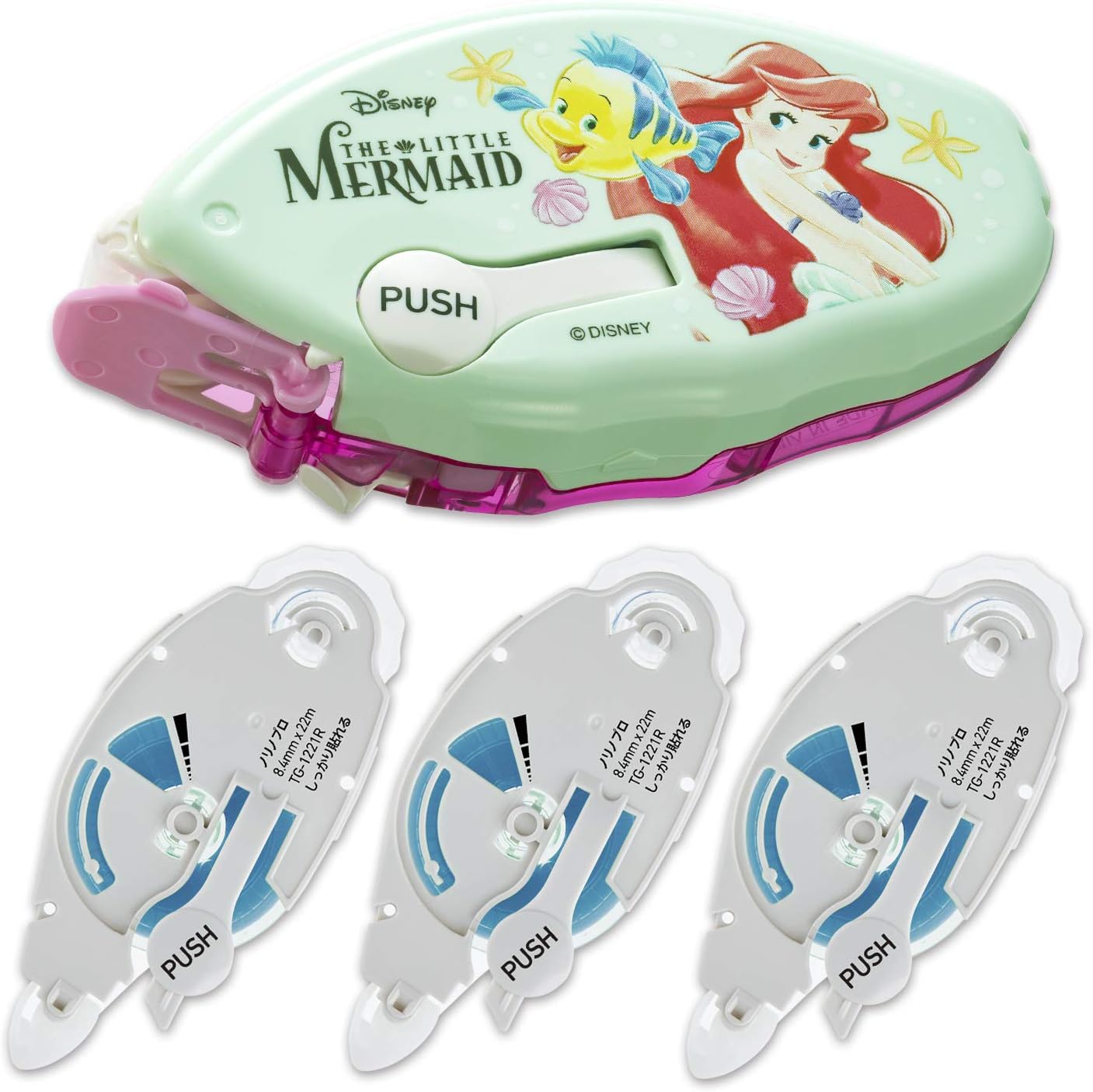 プラス テープのり ノリノプロ 限定 ディズニー アリエル 本体 詰替テープ3個 54 045 文房具 オフィス用品 文房具 オフィス用品 Amazon