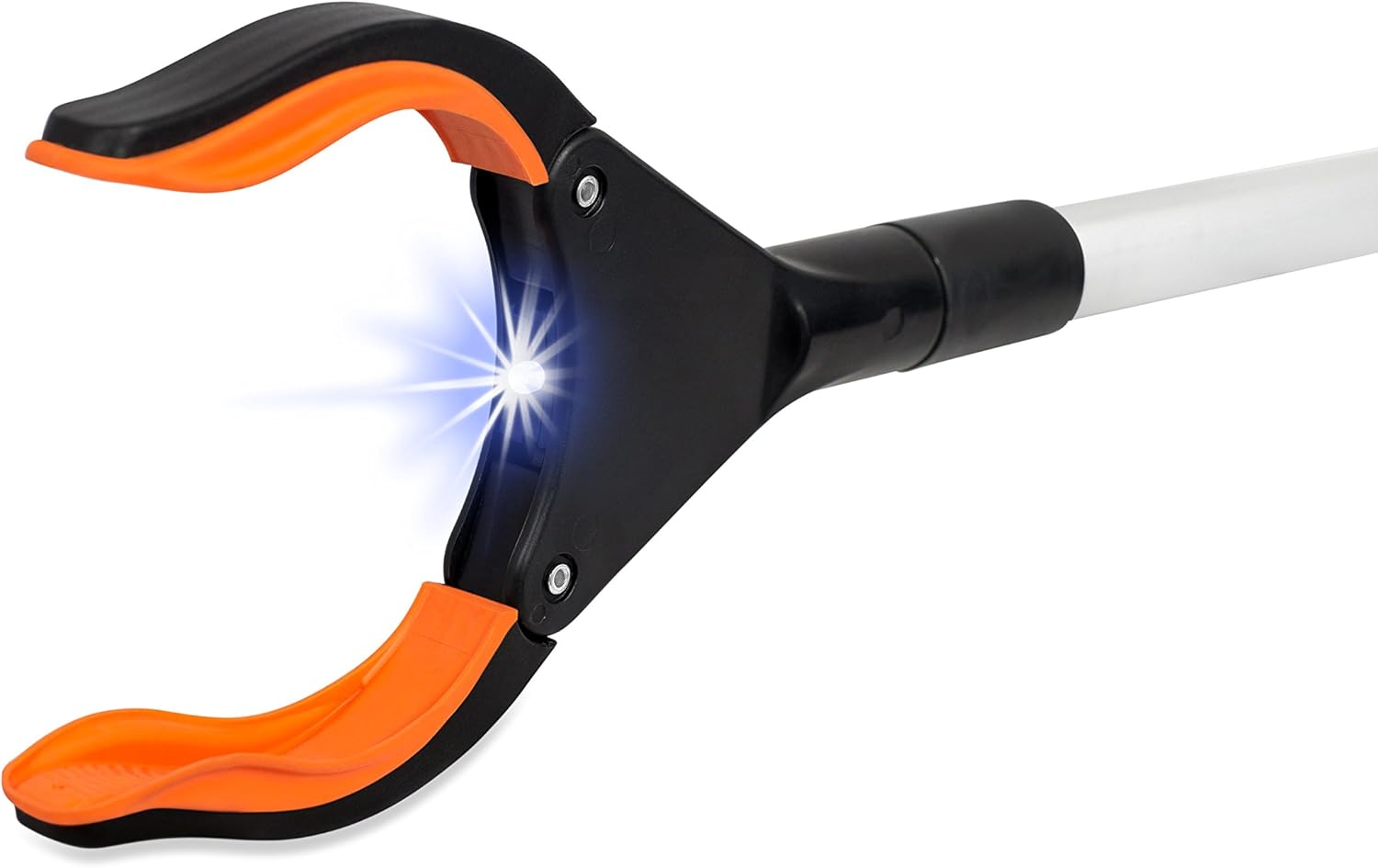 BirdRock Home Grabber Pick Up Tool with LED Light - 32 inch - Light Weight Aluminum Design - Reaching Aid - Articulating Rubber Head - Rubber Grip: Health & Personal Care