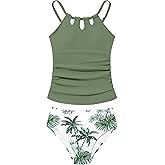 BAVADER Girls Swimsuit Cutout Bathing Suit Cute Two Piece Swimsuits for Teen Girls Modest Swimwear High Waisted Tankini 9-18y