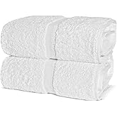 Chakir Turkish Linens, 100% Cotton Premium Quality Turkish Bath Sheets (35''x70'' Large Bath Sheet Towels - White)