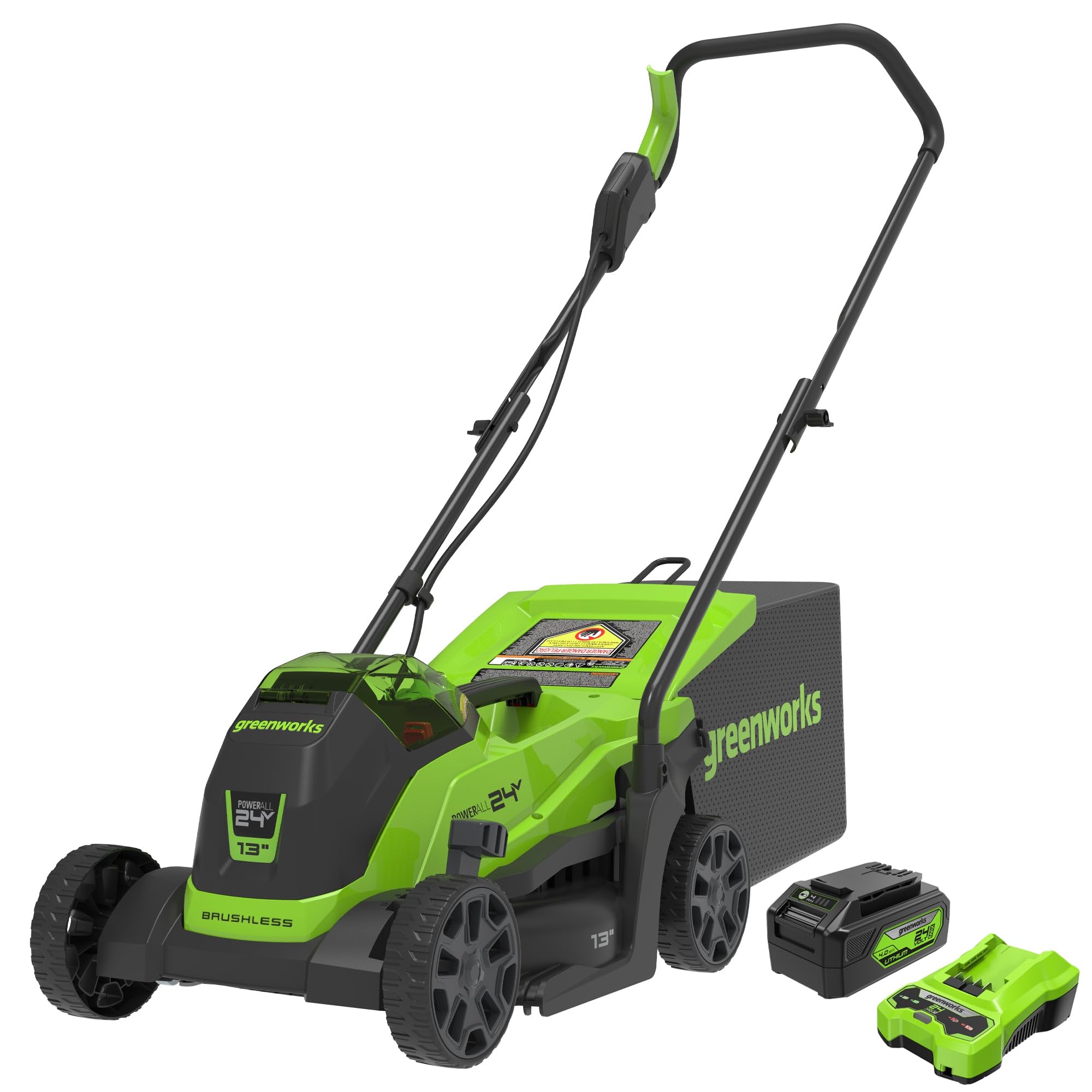 Photo 1 of ***no battery no charger***Greenworks 24V 13-Inch Brushless Push Lawn Mower, Cordless Electric Lawn Mower with 4.0Ah USB (Power Bank) Battery and Charger Included