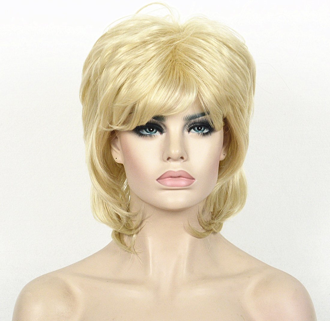 Lydell Short Length Layered Shaggy Full Synthetic Wig (613 Blonde)