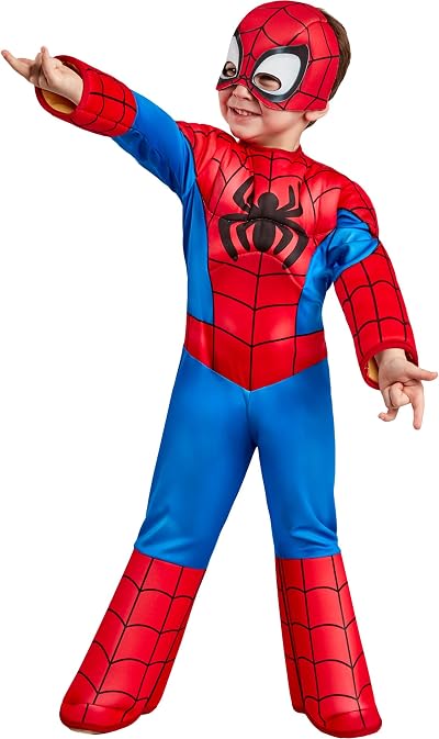 Rubies Spidey and His Amazing Friends Spider-Man Deluxe Toddler Costume 2-3