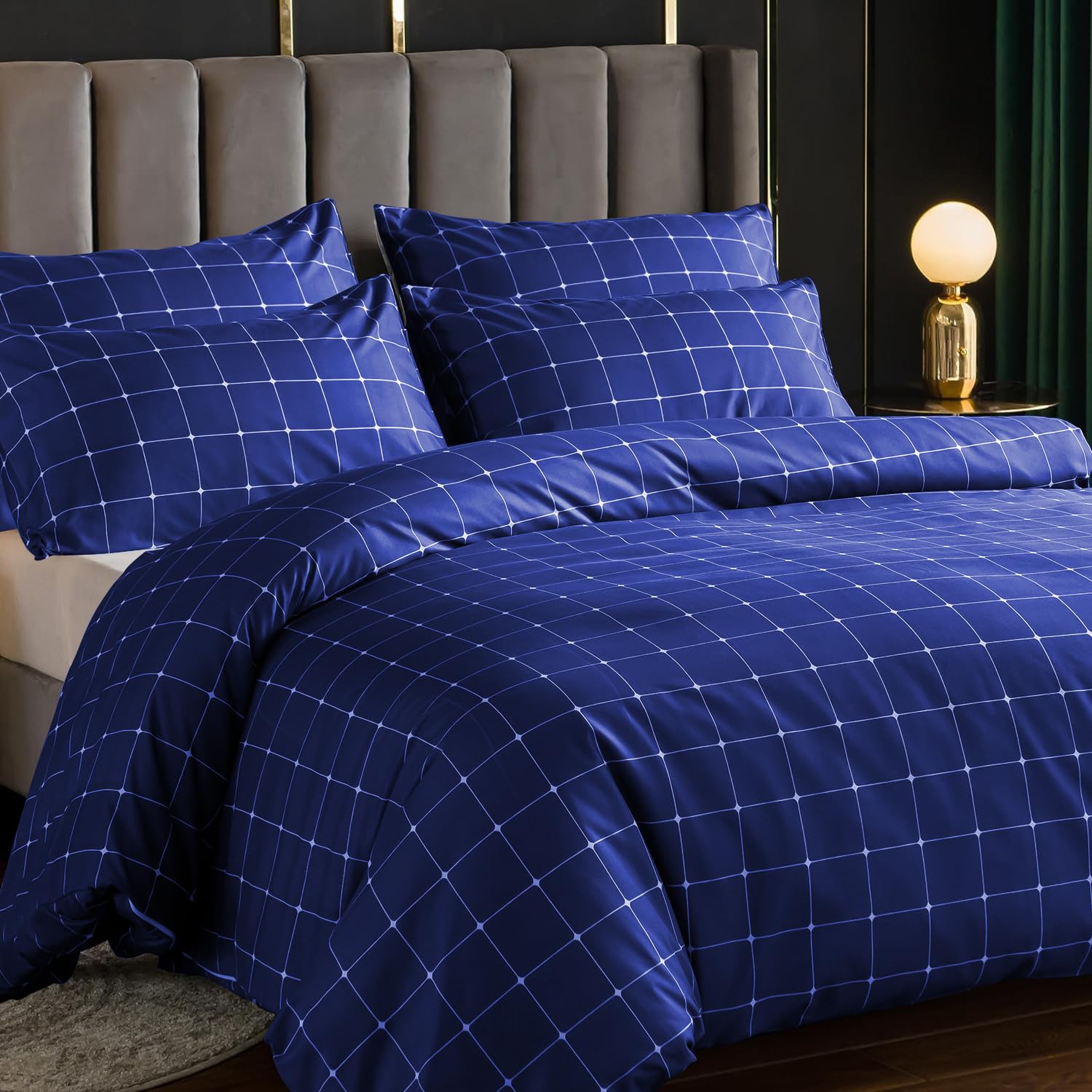Lazzaro Super King Duvet Set Premium Brushed Microfiber Super King Duvet Cover Ultrasoft Hypoallergenic Duvet Cover Super King Size Non Iron Luxury Quilt Cover Bedding Set With Zipper Closure โ image 1