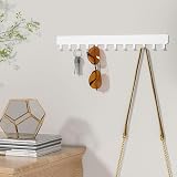 Josmimic Wall Necklace Organizer Holder White 2 Piece Wall Mounted Jewelry view 4