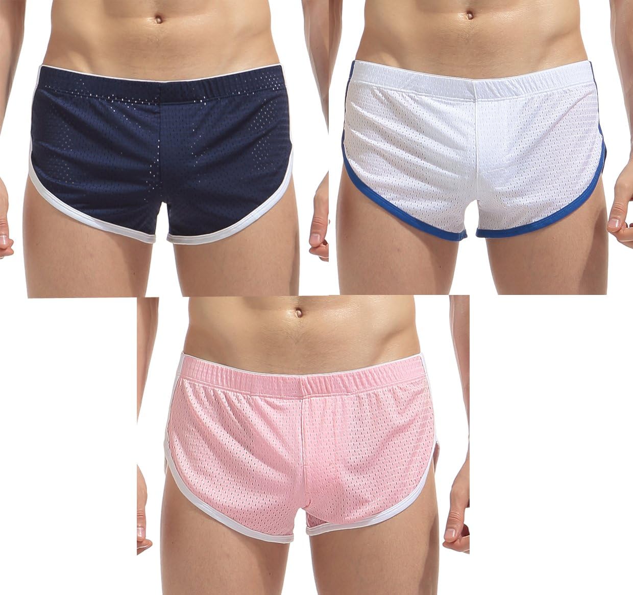 Yateen Men's Split Side Boxer Briefs Underwear Breathable Underpants
