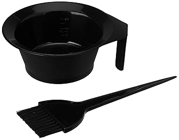 Ear Lobe & Accessories Hair Colour Bowl with Brush, Black