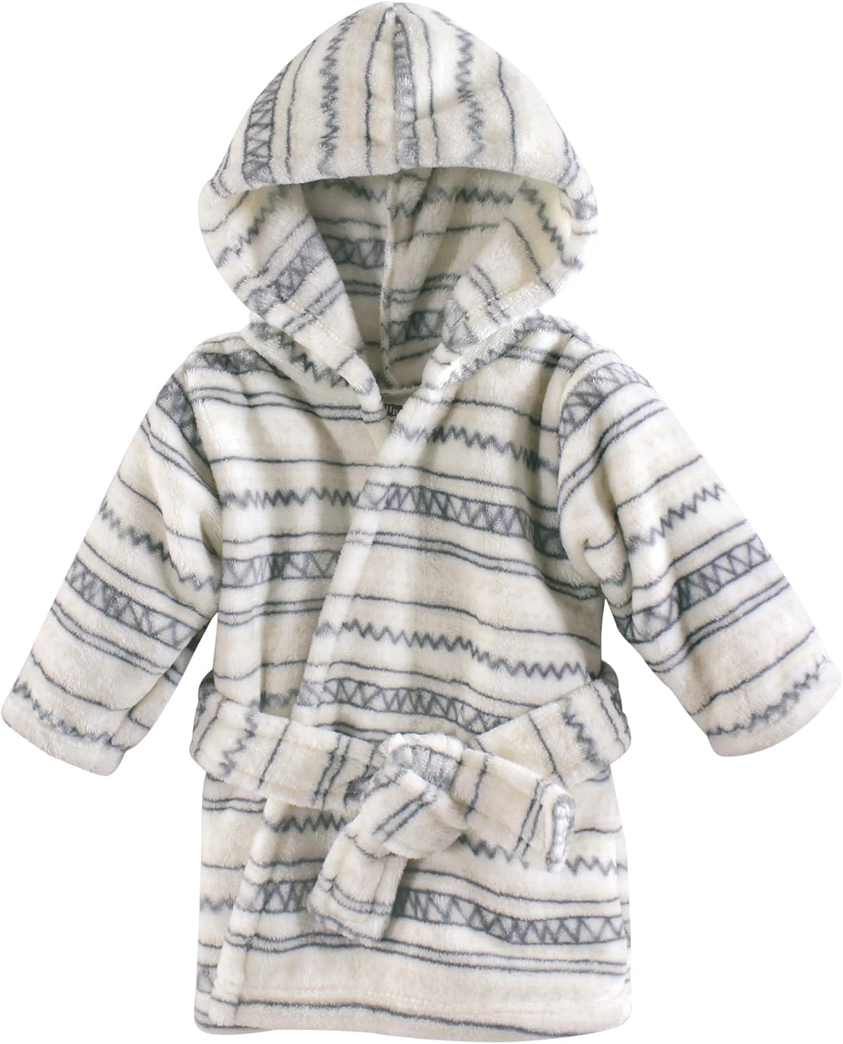 Hudson Baby Unisex Baby Plush Animal Face Robe, Aztec, One Size, 0-9 Months: Clothing