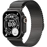 Magnetic Mesh Milanese Loop Compatible with Apple Watch Band 49mm 46mm 45mm 44mm 42mm 41mm 40mm 38mm Men Women, Stainless Steel Metal Strap for iWatch Ultra 3/2/1 Series 11 10 9 8 7 6 5 4 SE