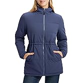 baleaf Women's Winter Coat Long Puffer Jacket Quilted Jackets with Hood Warm Running Insulated Hiking Snow