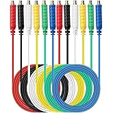 Sumnacon Magnetic Jumper Wires - 6pc Silicon Soft Flexible Magnetic Leads for Testing 30VAC 5A 20AWG Jumper Test Wires for HVAC Professionals