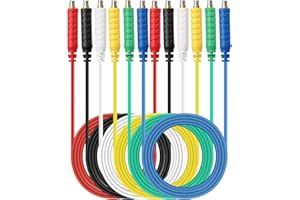 Sumnacon Magnetic Jumper Wires - 6pc Silicon Soft Flexible Magnetic Leads for Testing 30VAC 5A 20AWG Jumper Test Wires for HVAC Professionals