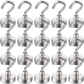 Magnetic Hooks: 22lbs, 10 pack