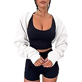 Zwurew Women's Bolero Shrug Long Sleeve Cropped Sweatshirt with Thumb Hole Workout Shrugs Open Front Y2K Tops 2026