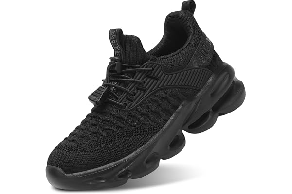 Fulkid Girls Boys Sneakers Lightweight Breathable Kids Girls Boys Tennis Shoes Slip on with Bungee Lace Running Athletic Shoes for Little Kid/Big Kid/Toddler