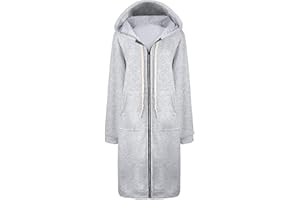 Ablanczoom Hoodies for Women Long Sweatshirts: Comfortable Full Zip Up Hoodie Womens Fashion Fleece Sweatshirt with Pockets