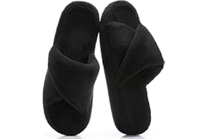 NineCiFun Women's Slippers Open Toe Breathable House Slippers with Memory Foam Fold-Over Home Shoes Comfy Trendy Gift Woman N