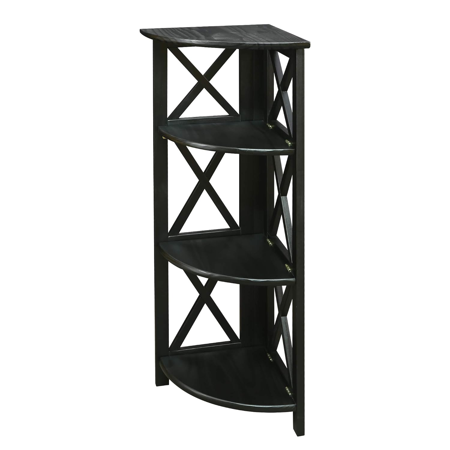 Black Corner Bookcase House Elements Design