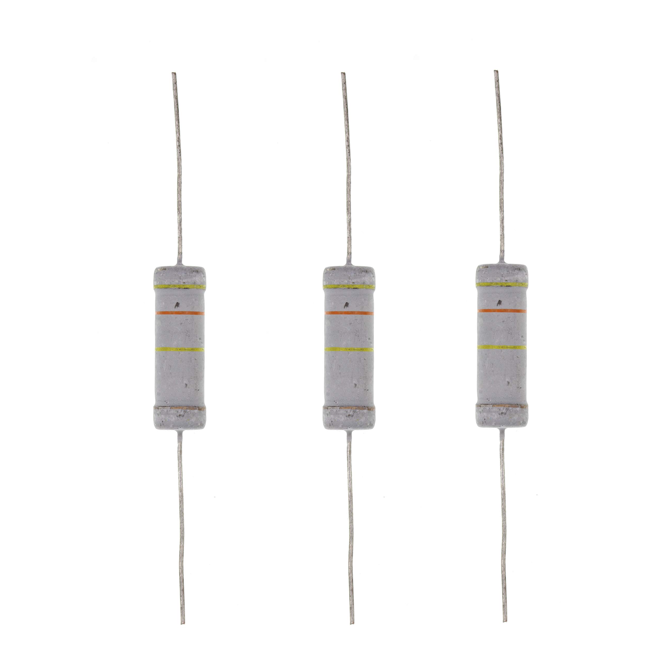 HUABAN 10PCS 5W 5 Watts 430K 430K Ohm 5% Metal Oxide Film Resistor