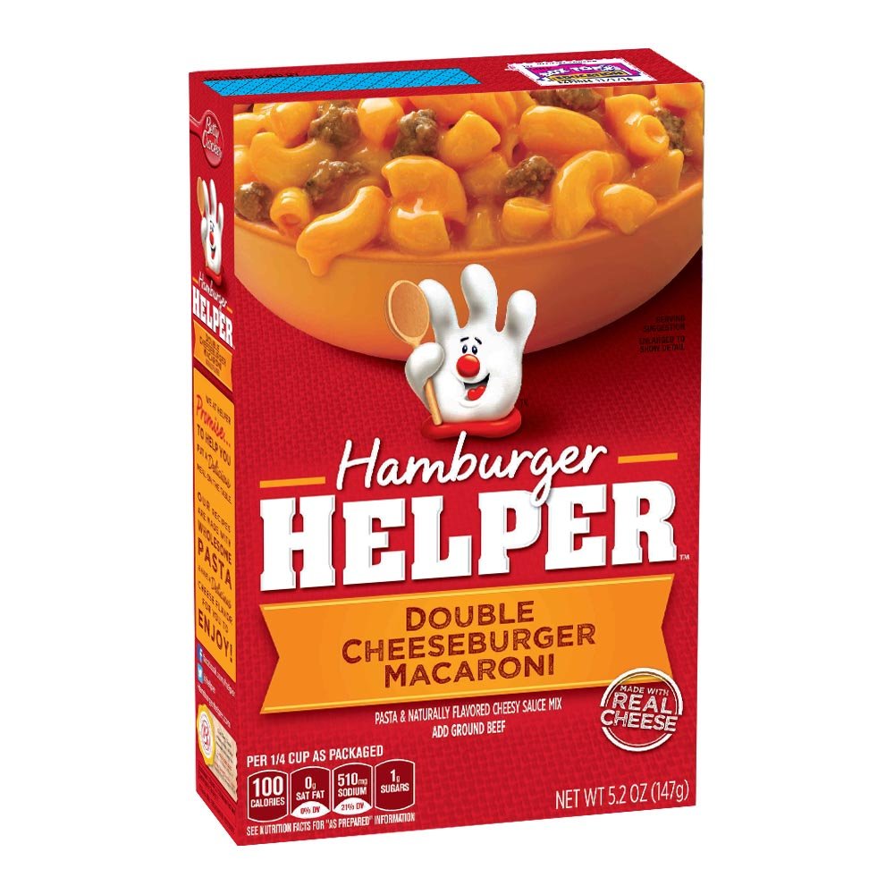 Hamburger Helper Double Cheeseburger Macaroni, 5.2-Ounce Boxes (Pack of 12)