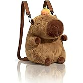 RYOLOY Cute and Stylish Capybara Backpack,Kawaii Stuffed Animal Capybara Backpack,Soft Capybara Plush Pillows Gifts for Kids Trendy Women. (small)
