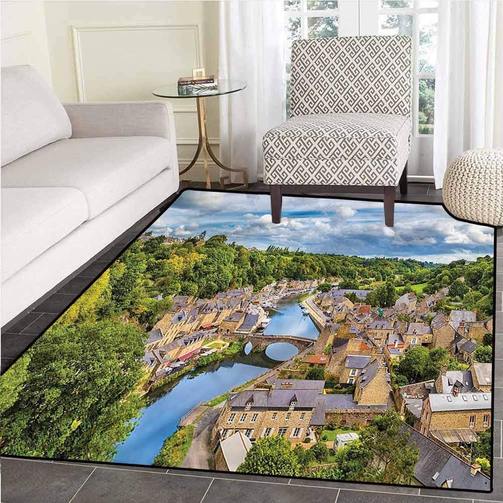 Wanderlust Home Decor Rug with NonSkid Rubber Backing Aerial View Historic Rug 5 by