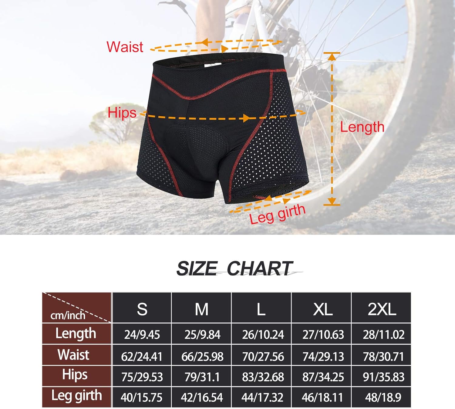 Women’s Cycling Underwear, Bike Shorts 4D Gel Padded Breathable Cycle Riding Biking Undershorts: Clothing